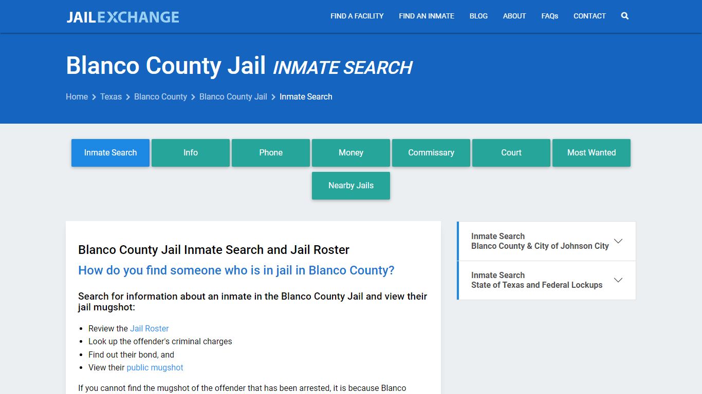 Inmate Search: Roster & Mugshots - Blanco County Jail, TX - Jail Exchange